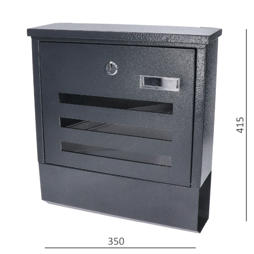 Poštovní schránka (350x415x125mm, hrúbka 0.6mm), max. formát listu: A4, antracitová